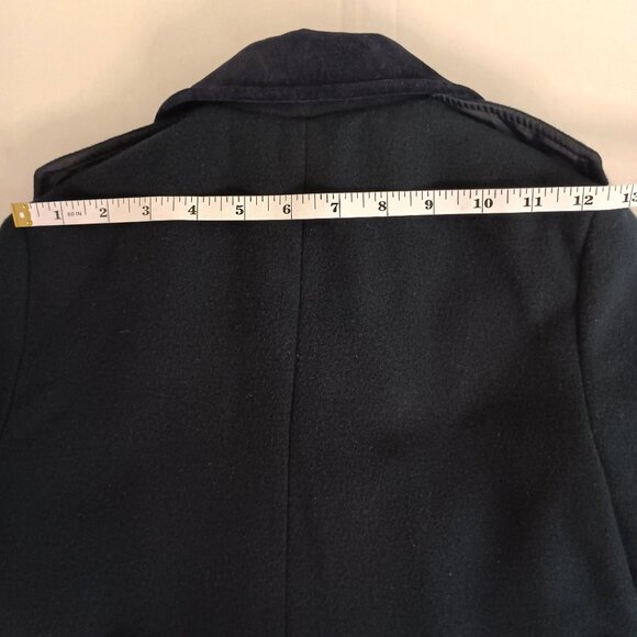 Rothschild Double Breasted Long Winter Overcoat Navy Blue Velvet Collar Boys 4 - Picture 8 of 15